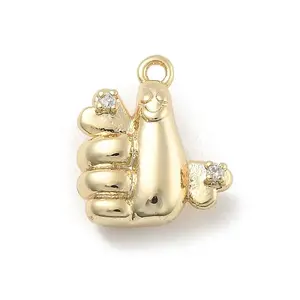 Brass Micro Pave Cubic Zirconia Pendants