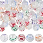 50Pcs 5 Colors Transparent Acrylic Beads