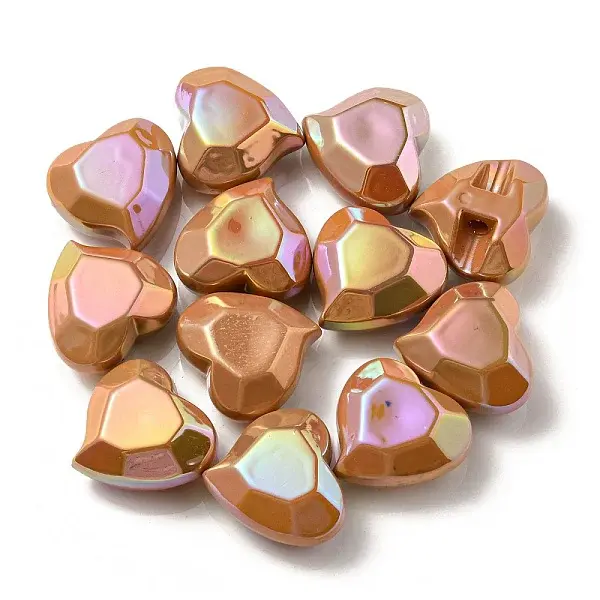 UV Plating Rainbow Iridescent Acrylic Beads