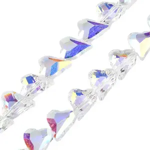 Electroplate Transparent Glass Beads Strands