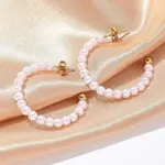 304 Stainless Steel C-Shaped Stud Earrings