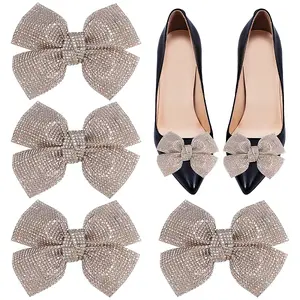 4Pcs Rhinestone Shoe Buckle Clips