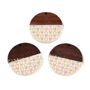 Printed Resin & Wood Pendants