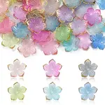 120Pcs 6 Colors Transparent Acrylic Bead Caps