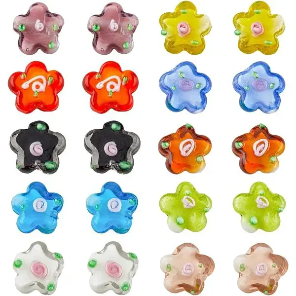 20Pcs 10 Colors Glass Bead
