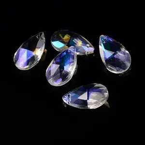 Faceted Teardrop Glass Pendants