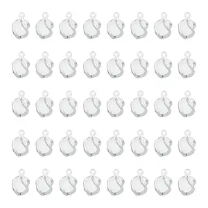 40Pcs White Cat Eye Charms