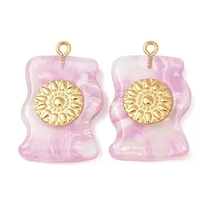 304 Stainless Steel Resin Pendants