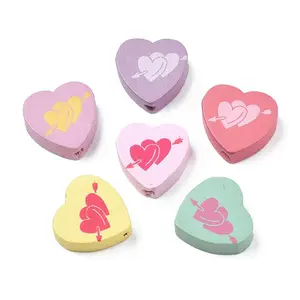 Spray Painted Maple Wood Beads