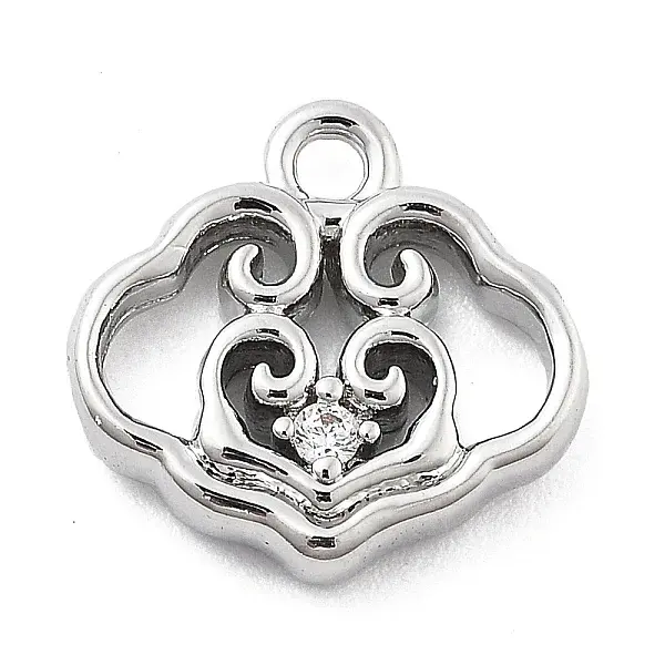 Brass Micro Pave Cubic Zirconia Pendants