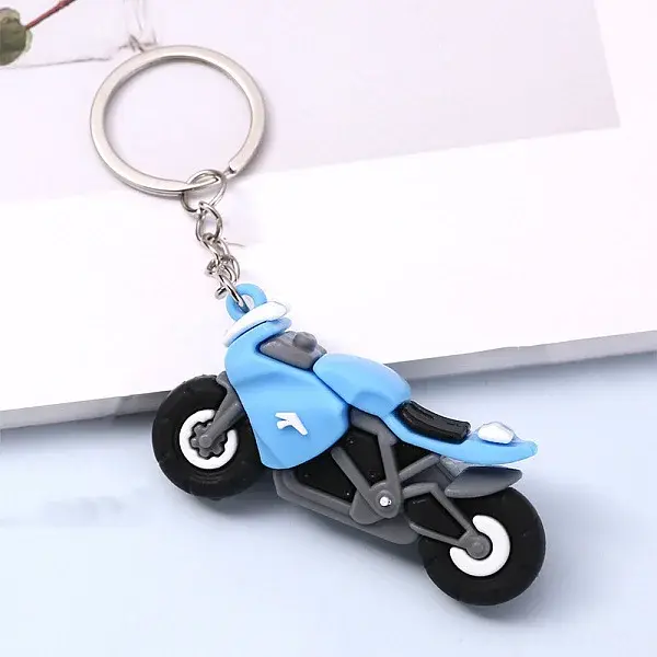 Motorcycle PVC Bag Keychain