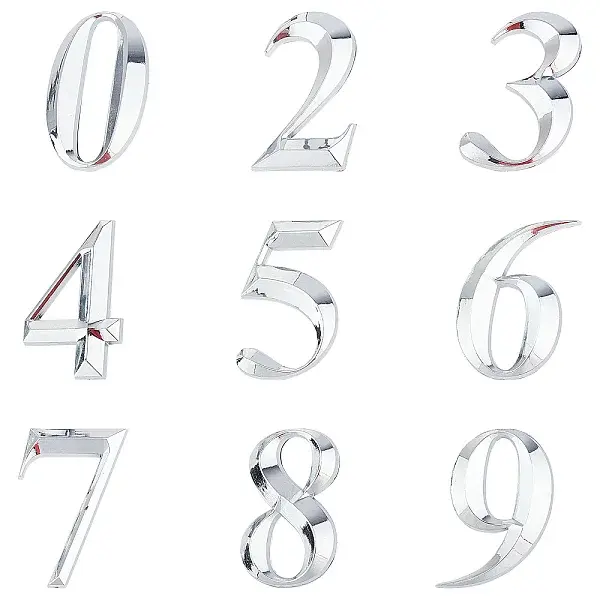 Plastic & PVC Number Sign Labels