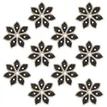 10Pcs Flower Shape Hotfix Rhinestone Appliques