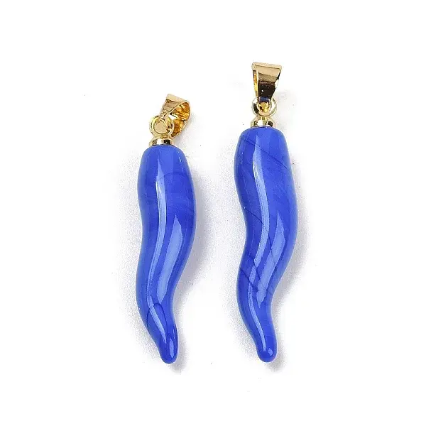 Handmade Lampwork with Brass Pendants