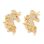 Brass Micro Pave Cubic Zirconia Pendants