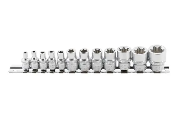 BGS technic Hlavice 1/4” a 3/8” nástrčné, vnější E-TORX, vel. E4-E20, sada 12 ks - BGS 2038