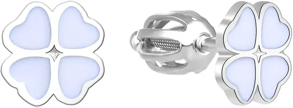 Beneto Stříbrné náušnice čtyřlístky AGUP1594S