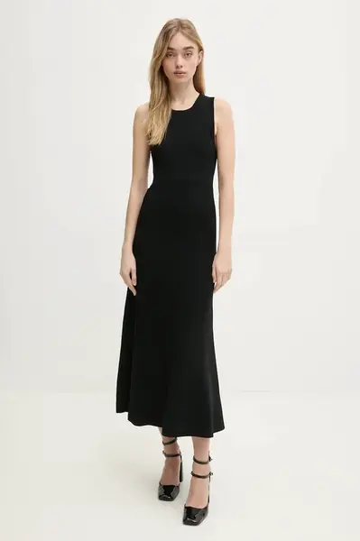 Šaty Moschino Jeans černá barva, maxi, 0494 3203