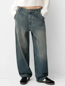 Bershka Džínsy  modrá denim