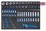 BGS technic Modul - hlavice, klíče, bity, PALCOVÉ 99ks - BGS 4020