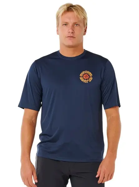 Rip curl pánské tričko Pacific Rinse Surflite Upf S/S Dark Navy | Modrá | Velikost XL