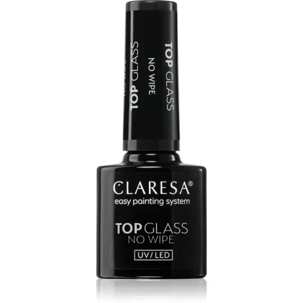 Claresa UV/LED Top Glass No Wipe vrchní gelový lak pro ochranu a lesk bez výpotku 5 g