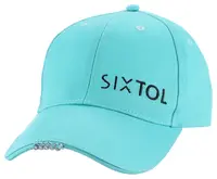 Kšiltovky s LED světlem 25 lm, nabíjeci USB, univerzální velikost - SIXTOL B-CAP Barva: tyrkys