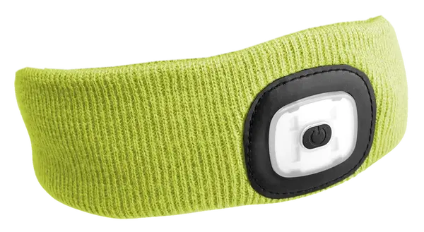 Čelenky s čelovkou 180 lm, nabíjecí USB, univerzální velikosti, různé barvy - SIXTOL Barva: fluorescentní žlutá
