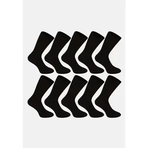 Nedeto 10PACK ponožky vysoké bambusové černé (10NDTP001) S