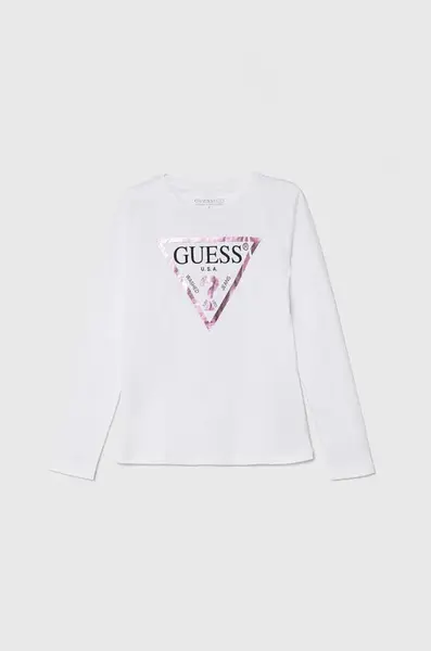 Guess Detská bavlnená košeľa s dlhým rukávom Guess