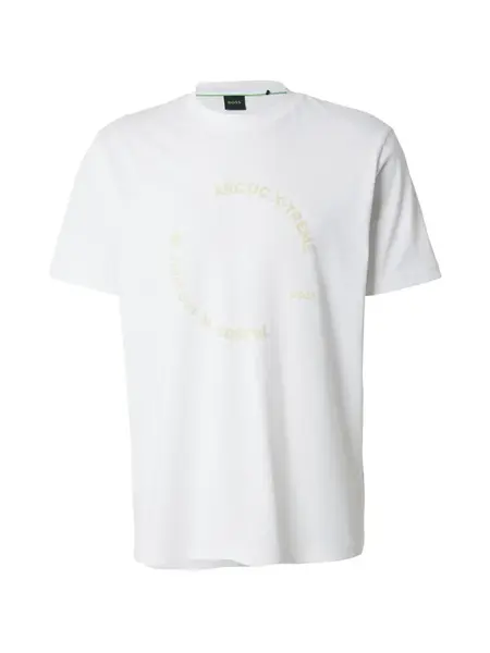 BOSS Tričko  béžová / biela