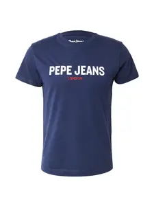 Pepe Jeans Tričko  tmavomodrá / červená / biela