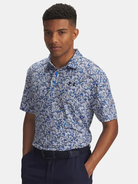 Pánské tričko Under Armour UA Playoff 3.0 Printed Polo-BLU - Pánské
