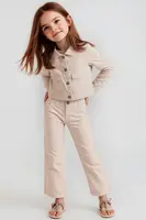 Dětské kalhoty Mayoral béžová barva, hladké, 3555