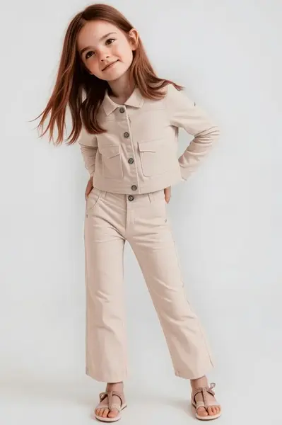 Dětské kalhoty Mayoral béžová barva, hladké, 3555