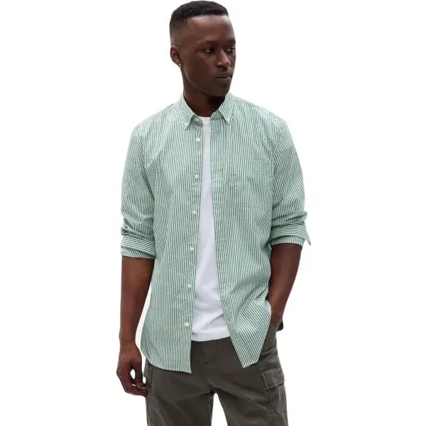 GAP ECO COOL MAX POP Pánska košeľa, svetlo zelená, veľkosť