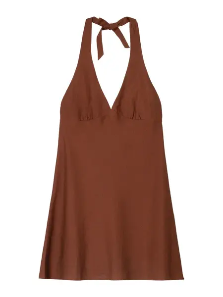 Bershka Šaty  tmavohnedá