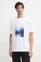 Bavlněné tričko Calvin Klein Jeans bílá barva, s potiskem, J30J327477