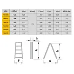 Schůdky Al, 5 příček, nosnost 150 kg, ALVE 1915