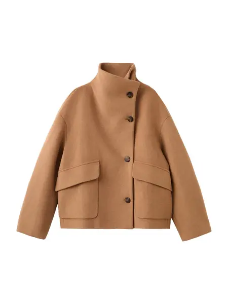 MANGO Prechodná bunda 'Basquiat'  svetlohnedá