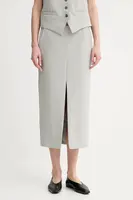 Vlněná sukně Day Birger et Mikkelsen Mantel šedá barva, midi, DAY65243725