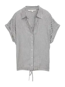 TOM TAILOR Blúzka  námornícka modrá / biela