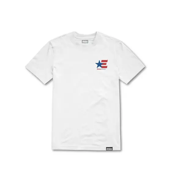 Etnies pánské tričko America White / Blue / Red | Bílá | Velikost XL | 100% bavlna