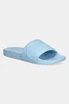 Pantofle Calvin Klein Jeans SLIDE PU HF MG dámské, modrá barva, YW0YW01879