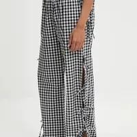 Bavlněné kalhoty Answear.LAB dámské, černá barva, high waist