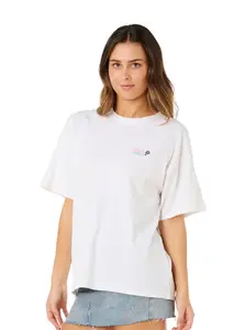 Rip curl dámské tričko Aloha Heritage Bone | Bílá | Velikost S | 100% bavlna