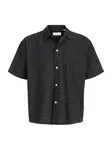 JACK & JONES Košeľa  fialová / čierna / biela