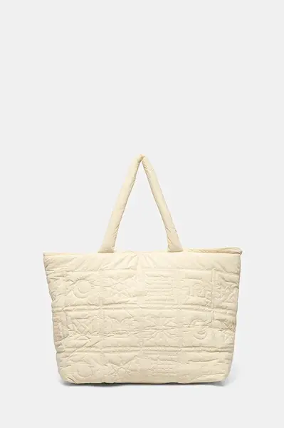 Kabelka Nanushka SYMBOLQUILTTOTE béžová barva, NU24FWBT12611