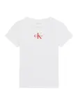 Calvin Klein Jeans Tričko  červená / čierna / biela