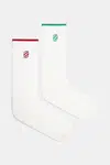 Ponožky Drôle de Monsieur La Chaussette D Miroir 2-pack pánské, bílá barva, G-SK124-CO024-MC